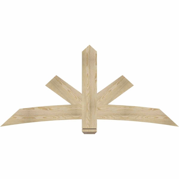 Ekena Millwork Alberta Rough Sawn Timber Gable Bracket, Douglas Fir, 72"W x 33"H x 2"D x 6"F, 11/12 Pitch GBW072X33X0206ALB00RDF - main